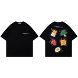 Men T Shirt Vintage Printed round Neck Short Sleeve T-shirt