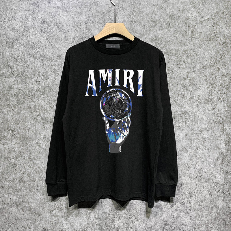 Amiri Long-Sleeve Shirt Personality Printing Stylish Casual