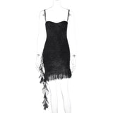 Women Dresses Spring and Summer Sexy Streamer Slim Strap Dress