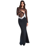 Women Dresses Sexy Black Veil Bandage Party Dress Dress (Ont0408)