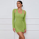 Women Dress Sexy off-the-Shoulder Bag Hip Dress