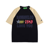 Men T Shirt Letter Print Couple Short Sleeve T-shirt