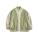 Unisex Jacket Vintage Baseball Jacket Men's and Women's Loose Corduroy Embroidered Jacket