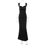 Women Dresses Summer Slim Shoulder Strap Backless Dress