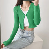 Women Sweater Knitwear Cardigan Women Spring Short Slim Fit Sweater