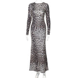 Women Dresses Winter Backless Lace-up Long Sleeve Dress