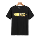 Vlone T Shirt Spring and Autumn Psychedelic Yellow Big V