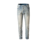MIJKO Men Vintage Pants MIJKO High Street Paint Washed Old Jeans