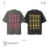 American vintage street T-shirt pure cotton retro men's and women's summer loose