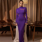 Women Dresses Winter Sexy Cutout Slim Fit Turtleneck Dress