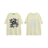 Men T Shirt Spider Puff Print Short Sleeve T-shirt