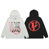 Vlone Hoodie Autumn and Winter Lightning Big V Letter