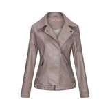 Red Leather Jacket Zipper PU Leather Jacket