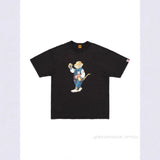 Men T-shirts Tiger Man Cartoon Printed Short Sleeve T-Shirt Loose T-Shirt