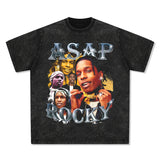 Asap Rocky T Shirts Travis Scott Short Sleeve Eminem ASAP TentacionT-Shirt