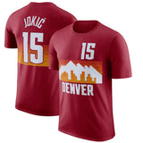 NBA T-Shirts NBA Basketball T-Shirt Nuggets Jokic Jersey Short Sleeve Men's Outdoor