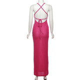 Women Dresses Summer Sling Backless Dress (Bla0420)