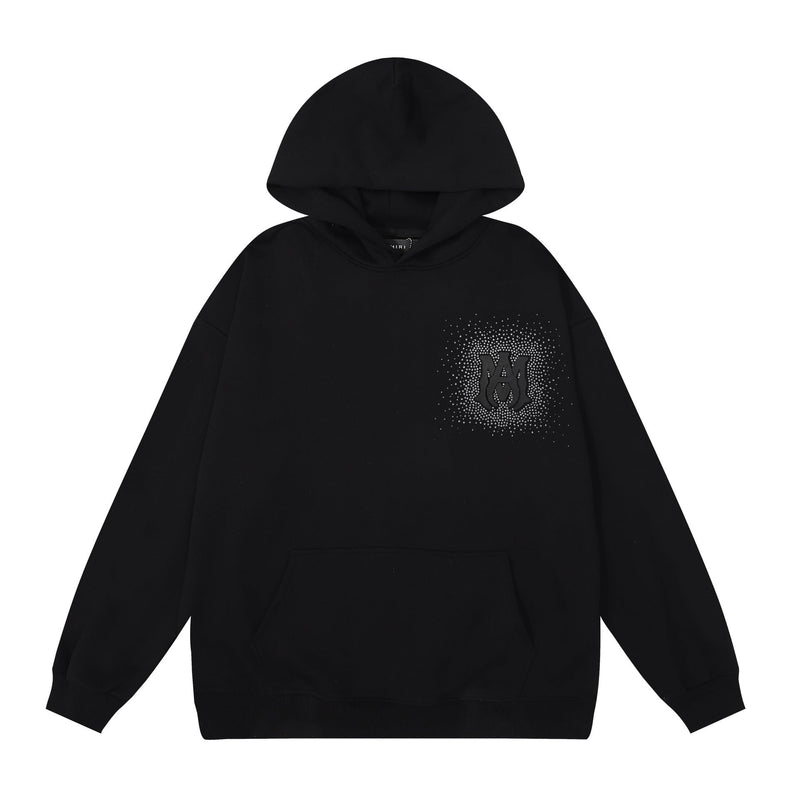 Amiri Hoodie OW Hot Diamond Letter Pattern Pullover Hooded Sweater Men and Women