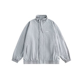Unisex Jacket Simple Loose Retro Stand Collar Jacket Men's Coat
