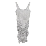 Women Dresses Pink Square Collar Sling Dress
