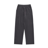 Men Sweatpants Solid Color Suit Pants Men's Summer Simplicity Loose Pleated Drawstring Straight Casual Trousers