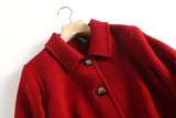Women Woolen Coat Lapel Classic Style Woolen Blazer Autumn and Winter Loose Cardigan