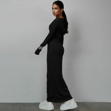Women Dresses Winter Slim-Fit Hood Sports and Leisure Dress