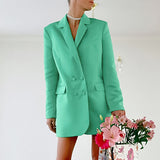 Women Trench Coat Fall/Winter Long Sleeve Suit Coat