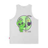 Men Vest Cartoon Printed Vest Loose Summer Sleeveless T-shirt Men and Women