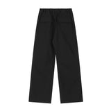 Women Pants Sports Casual Pants Loose Solid Color Straight-Leg Trousers