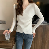 Women Knitwear Autumn and Winter V-neck Top