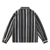 Men Jacket Coat Striped Coat Men's Loose Jacket Ins Autumn and Winter