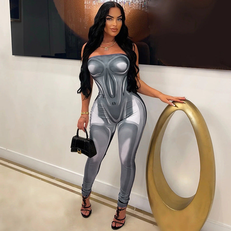 Women Jumpsuit Fall Slim Fit Sheath Jumpsuit