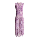 Women Dresses Summer Sleeveless Ruffled Long Dress (Qymy0409)