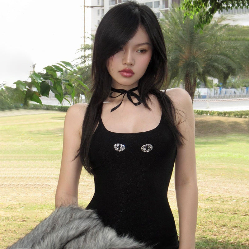 Women Dresses Summer Sexy Backless Hip Spaghetti Straps Dress