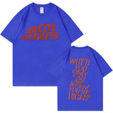 Arctic Monkey Letter Graphic Print T Shirt Men's Fashion O-N