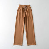 Women Sweatpants Button Casual Pants Summer Loose Wide Leg Track Pants
