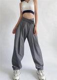 Women Sweatpants Autumn Wide Leg Pants Baggy Straight Trousers
