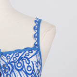 Women Dresses Summer Hollow Embroidery Long Suspender Skirt (Qymy0409)