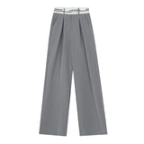 Men Sweatpants Loose Casual Suit Pants Drape Wide-Leg Straight Trousers