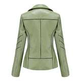 Red Leather Jacket Pu Short Coat Spring and Autumn Jacket
