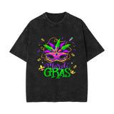 Mardi Gras Carnival, washed and made old vintage short-sleeved T-shirts