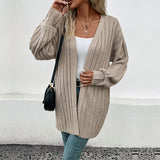 Women Knitted Sweater Fall/Winter Long-Sleeve Cardigan Sweater