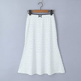 Women Dresses Summer Strap Tube Top Printed Slim Skirt Suit (Xds0414)