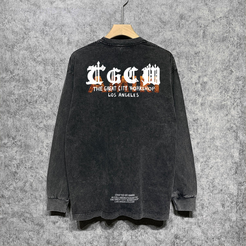 Amiri Long-Sleeve Shirt Vintage Long Sleeve T-shirt
