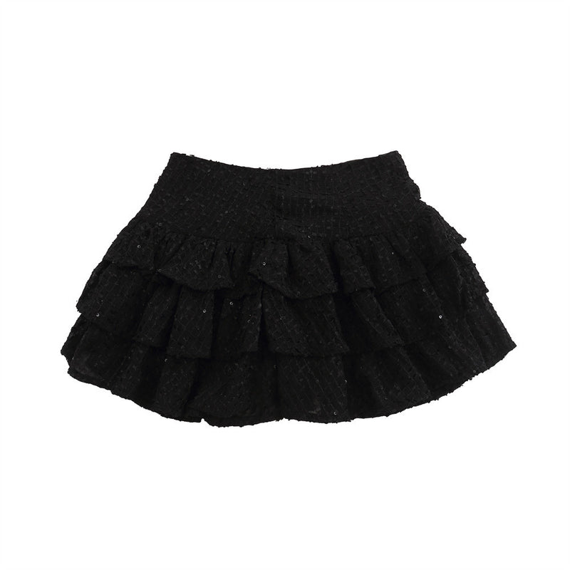 Women Skirt Lace Sequin Pettiskirt