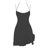 Women Dresses Summer Sexy Backless Dress Sling Dress (Bla0420)