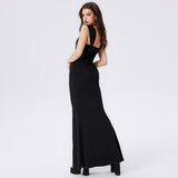 Women Dress Sheath Square Collar Vest Dress Sexy Dress