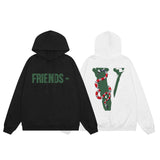 Vlone Hoodie Autumn and Winter Viper Big V Letter