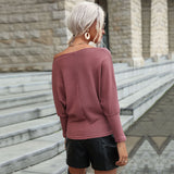 Women Knitted Sweater Autumn Casual Long-Sleeved Sweater